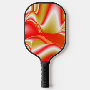 Raquette De Pickleball Love and Gold Abstrait 3D Rainbowart