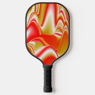 Raquette De Pickleball Love and Gold Abstrait 3D Rainbowart