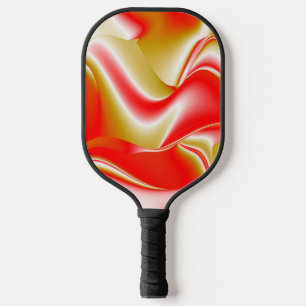 Raquette De Pickleball Love and Gold Abstrait 3D Rainbowart