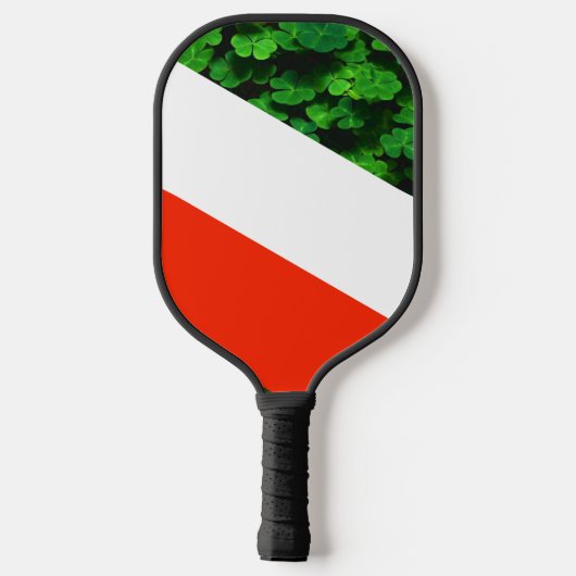 Raquette De Pickleball Love Four Leaf Clover Irish Flag St. Patrick's Day (Verso)