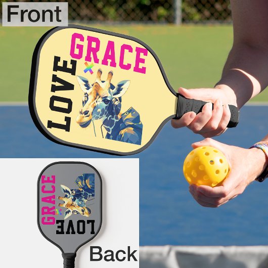 Raquette De Pickleball LOVE × GIRAFFE - Custom