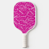 Raquette De Pickleball Love Word Texte multilingue Pickleball Paddle (Recto)