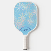 Raquette De Pickleball Lt Blue Retro puissance de la fleur (Verso)