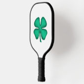 Raquette De Pickleball Lucky 4 Leaf Irish Clover pagaie blanche picklebal (Gauche)