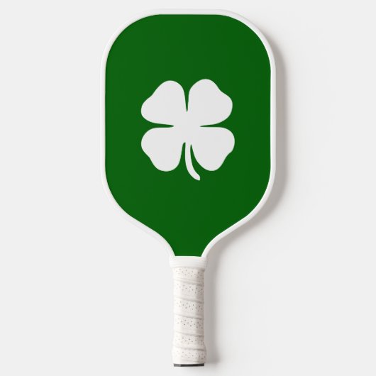 Raquette De Pickleball Lucky Four Leaf Clover Green Stripe irlandais (Recto)