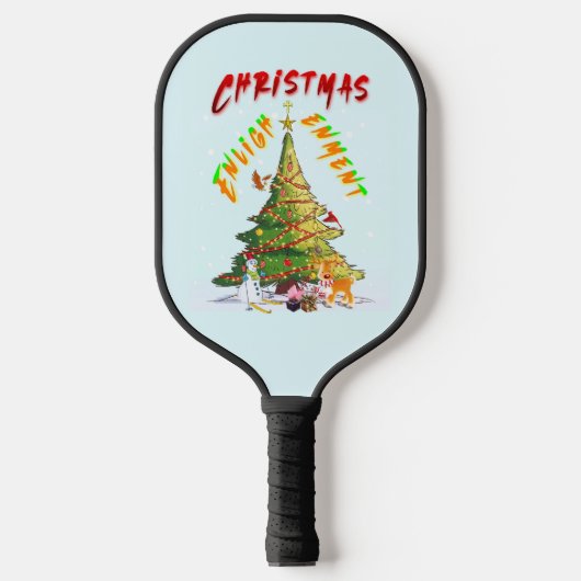 Raquette De Pickleball Lumière de Noël (Recto)