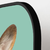 Raquette De Pickleball Lumière photo de chien de famille Turquoise (Détail gauche)