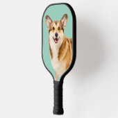 Raquette De Pickleball Lumière photo de chien de famille Turquoise (Gauche)