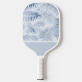 Raquette De Pickleball Lush Serene Blue Ferns Monogram Initiales (Verso)