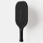 Raquette De Pickleball Luxe Black Paper Texture & Gold Vertical Name (Gauche)