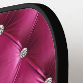 Raquette De Pickleball Luxe Glam Rose Faux Velvet (Détail gauche)