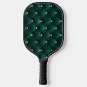 Raquette De Pickleball Luxe Glam Sage Green Faux Velvet (Verso)