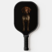 Raquette de Pickleball Luxe Noire 4, Chien Pointer (Recto)