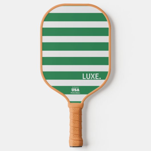 Raquette de Pickleball Luxe Verte Rayée Moderne (Recto)