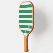 Raquette de Pickleball Luxe Verte Rayée Moderne (Gauche)