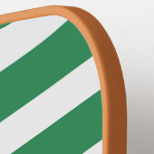Raquette de Pickleball Luxe Verte Rayée Moderne (Détail gauche)