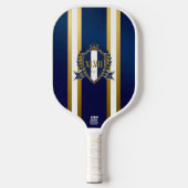 Raquette De Pickleball Luxury Royal Blue and White Monogram (Recto)