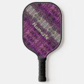 Raquette De Pickleball Magenta rose violet et vert Abstrait (Recto)