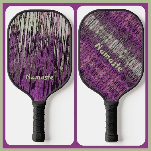 Raquette De Pickleball Magenta rose violet et vert Abstrait