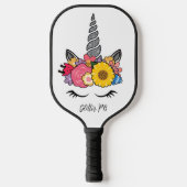 Raquette De Pickleball Magical Unicorn en argent Parties scintillant corn (Recto)