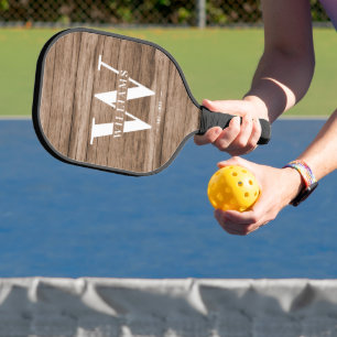Raquette De Pickleball Maison de ferme rustique sur mesure Nom de famille