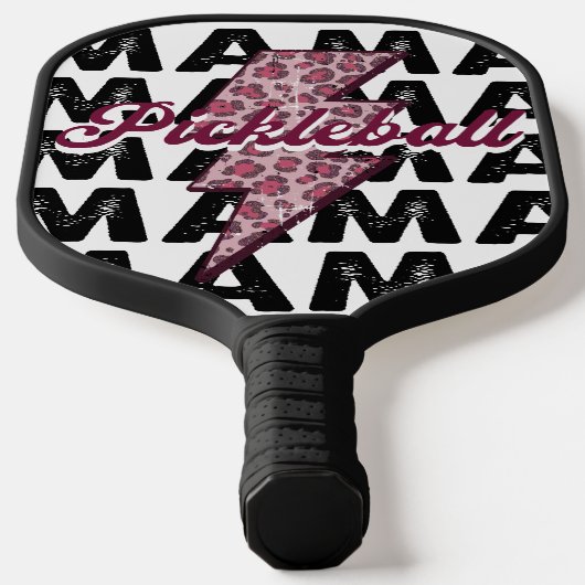 Raquette De Pickleball Mama éclair rose personnalisée (Poser)