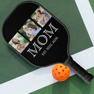 Raquette De Pickleball Maman a établi 3 Photo Noir Élégant