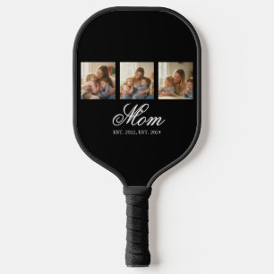 Raquette De Pickleball Maman a établi l'écriture élégante noire 3 Photo