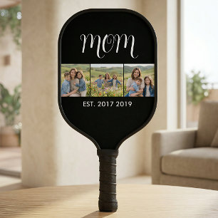 Raquette De Pickleball Maman a établi un script audacieux moderne noir 3