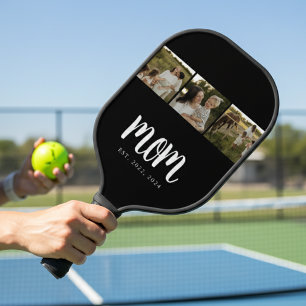 Raquette De Pickleball Maman a établi un script noir gras moderne 3 Photo