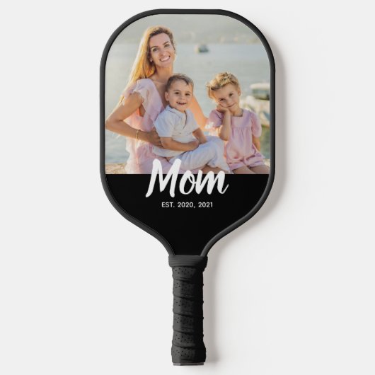 Raquette De Pickleball Maman a établi un script photo moderne (Recto)