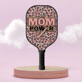 Raquette De Pickleball Maman Empreinte de léopard rose Power