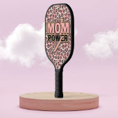Raquette De Pickleball Maman Empreinte de léopard rose Power