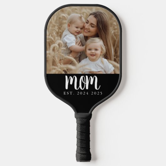 Raquette De Pickleball Maman Etabli Fun Script Photo (Recto)