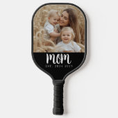 Raquette De Pickleball Maman Etabli Fun Script Photo (Verso)