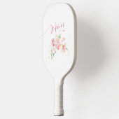 Raquette De Pickleball Maman Etablie Rose Push Aquarelle Florale (Gauche)