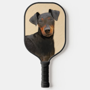 Raquette De Pickleball Manchester Terrier Peinture Art animal original