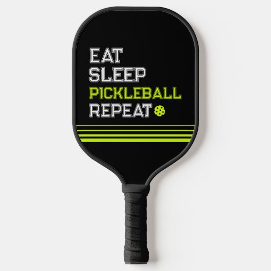 Raquette De Pickleball Manger Dormir Pickleball Répéter Drôle  (Recto)