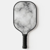 Raquette De Pickleball Marbre blanc et noir simulé (Verso)
