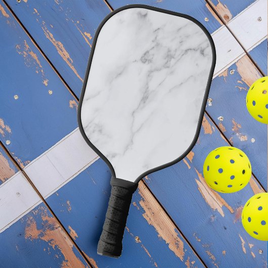 Raquette De Pickleball Marbre Blanc Moderne et Propre