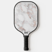 Raquette De Pickleball Marbre gris rose-or accents (Recto)