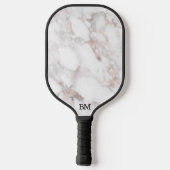 Raquette De Pickleball Marbre gris rose-or accents (Verso)