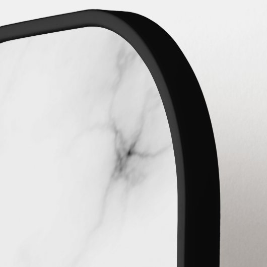 Raquette De Pickleball Marbre monogramme initiales nom commercial logo (Détail gauche)