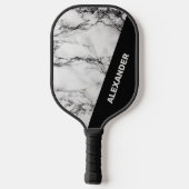 Raquette De Pickleball Marbre noir et gris (Verso)