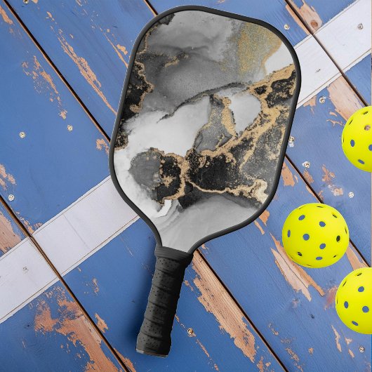Raquette De Pickleball Marbre Silver & Gold