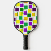 Raquette De Pickleball Mardi Gras Carrés et grands titres (Recto)