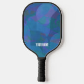 Raquette De Pickleball Marées d'azur - Géométrie Abstraite océanique (Verso)