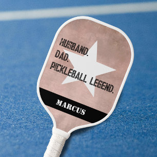 Raquette De Pickleball Mari. Papa. Légende du Pickelball Star Ajoutez vot