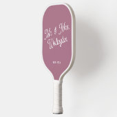 Raquette De Pickleball Mariage de script couleur personnalisée moderne No (Gauche)