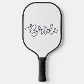 Raquette De Pickleball Mariée Script Diamant Moderne Tendance  (Recto)